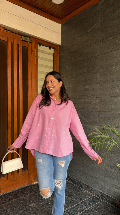 PEARL DROPS SHIRT - PINK