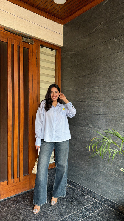 POCKET LIME SHIRT - BLUE