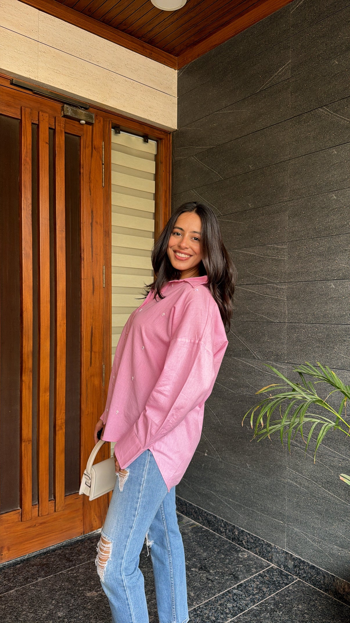 PEARL DROPS SHIRT - PINK