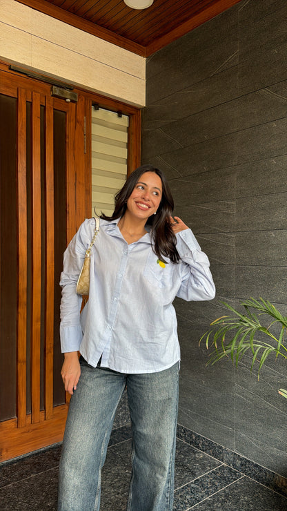 POCKET LIME SHIRT - BLUE