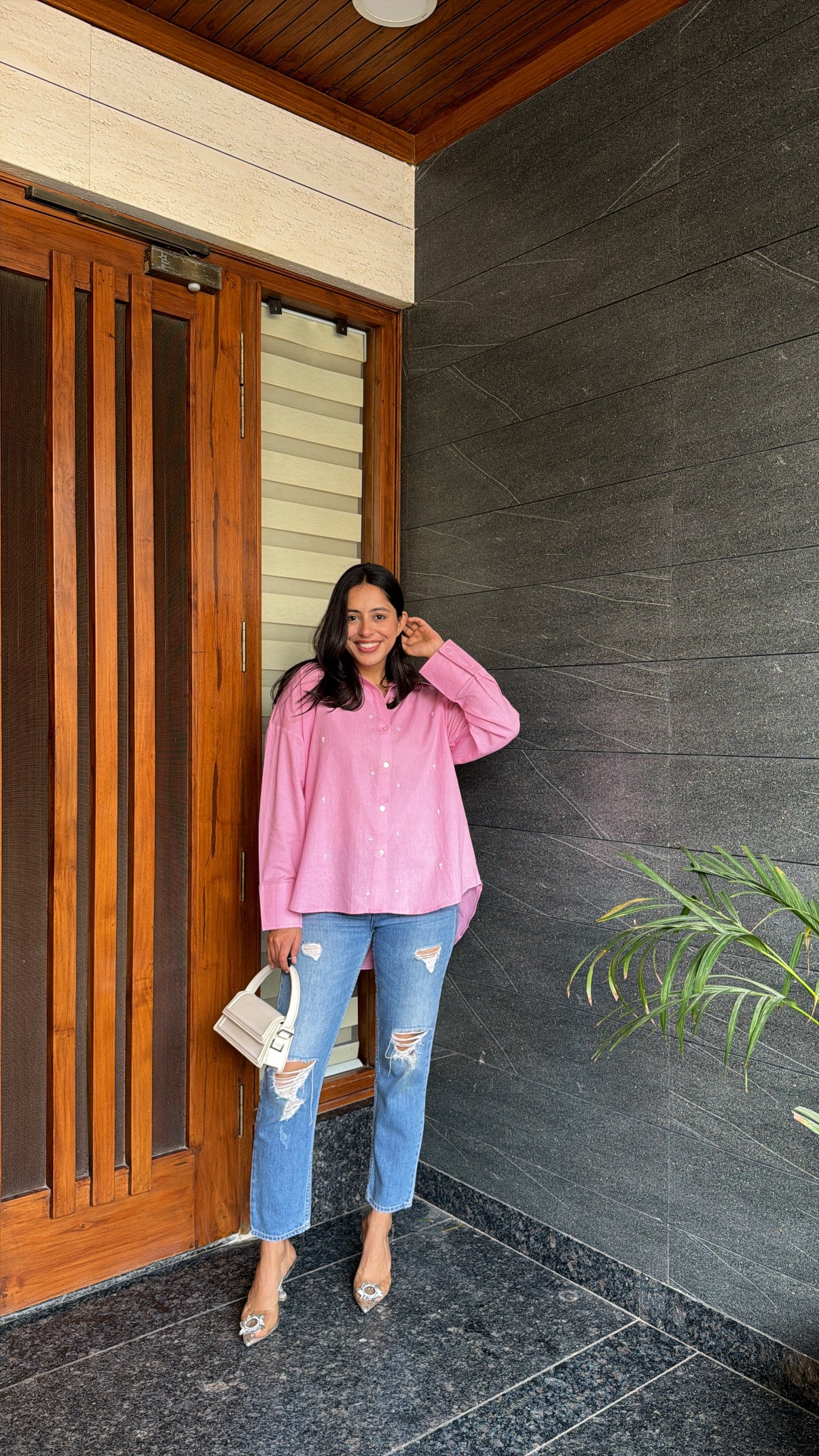 PEARL DROPS SHIRT - PINK