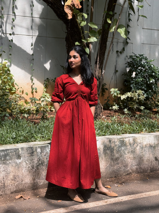 Sola Dress - Cherry